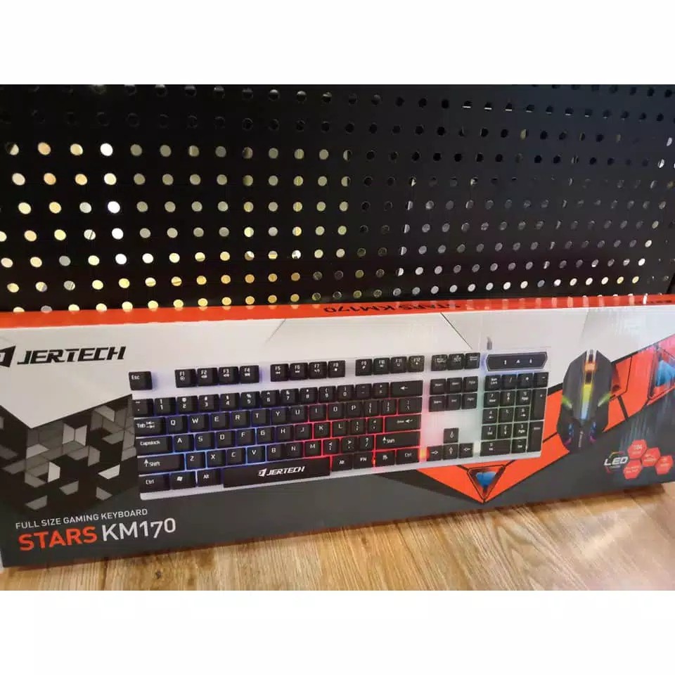 JERTECH KM170 RGB LED Gaming Keyboard and Gaming Mouse Combo. 