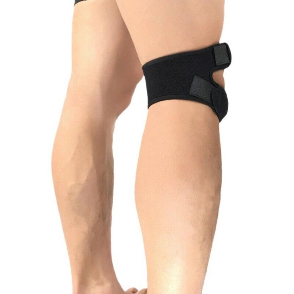 Neoprene Knee brace support Comfortable Elastic Adjustable Patella stabilizer One size f Breathable Wrap strap for Sports Fitness Rehabilitation Running Joint stability. 