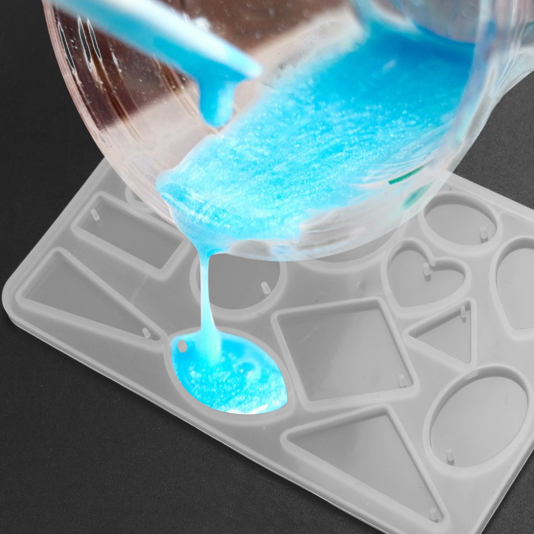 102-Piece Silicone Mold Kit - Earring Resin Molds With Hooks For DIY Jewelry