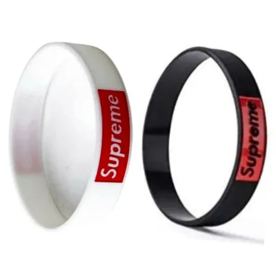 Supreme on sale silicone bracelet