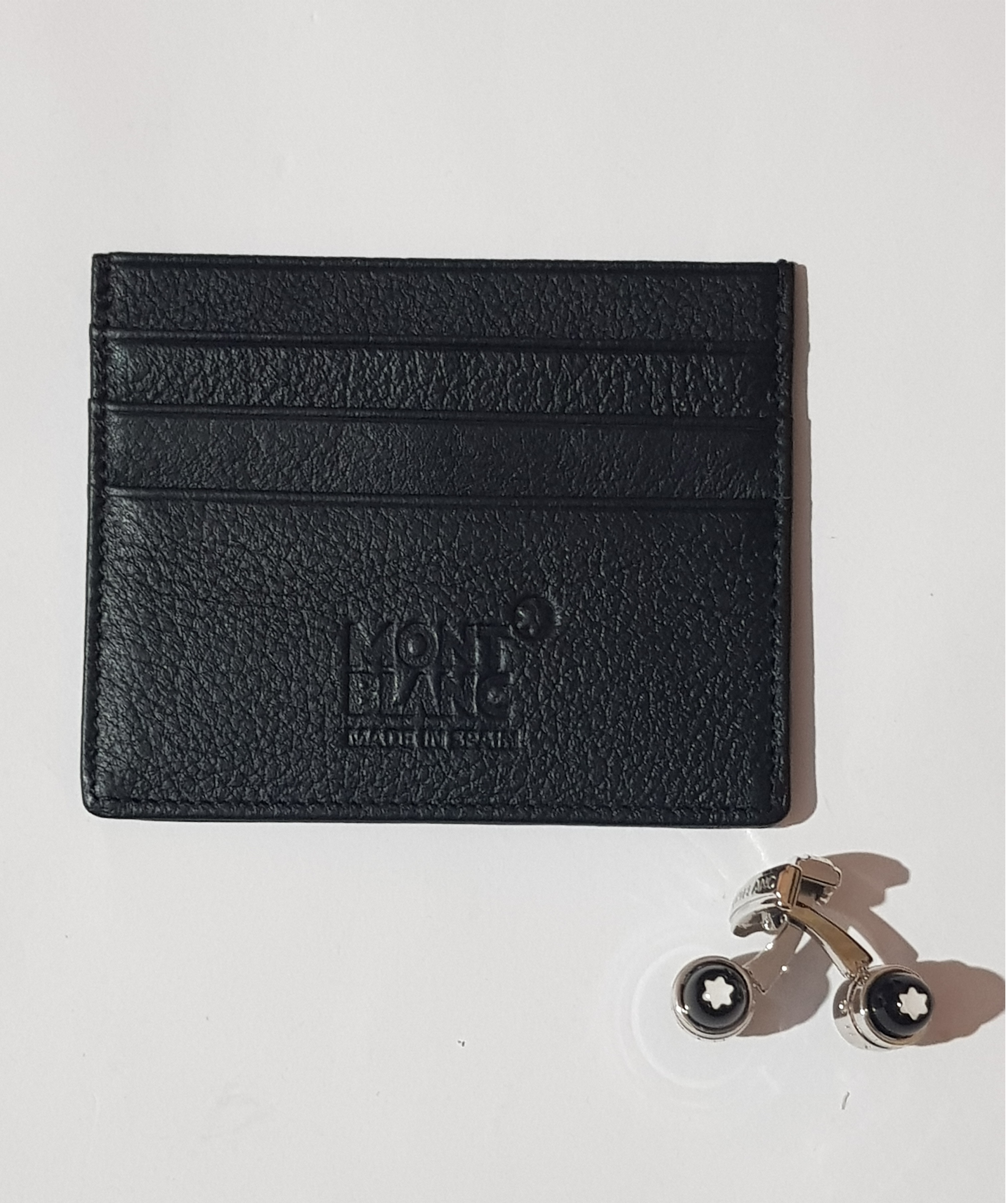 Mont Blanc Card Holder with Cufflink. 