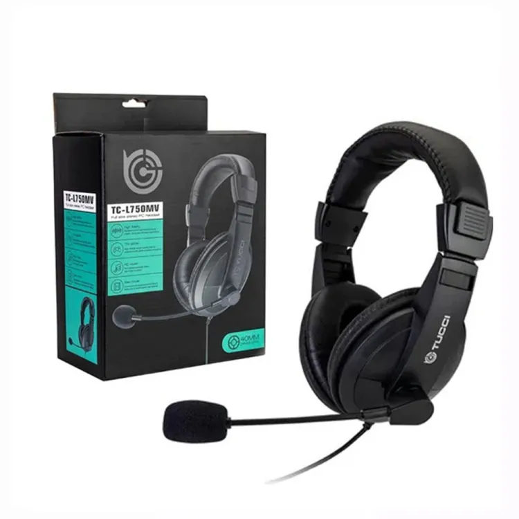 New Tecno TUCCI Computer Headphones Gaming Headphone with Microphone  TC-L760MV Gaming Headset for PC & Laptop. 