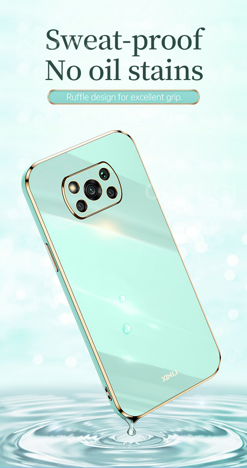 For Xiaomi POCO X3 Pro / POCO X3 / POCO X3 NFC Back Cover Fashion Shiny Plating Square Bumper Camera Protection Case Soft Silicone Shockproof Protective Mobile Phone Cases. 
