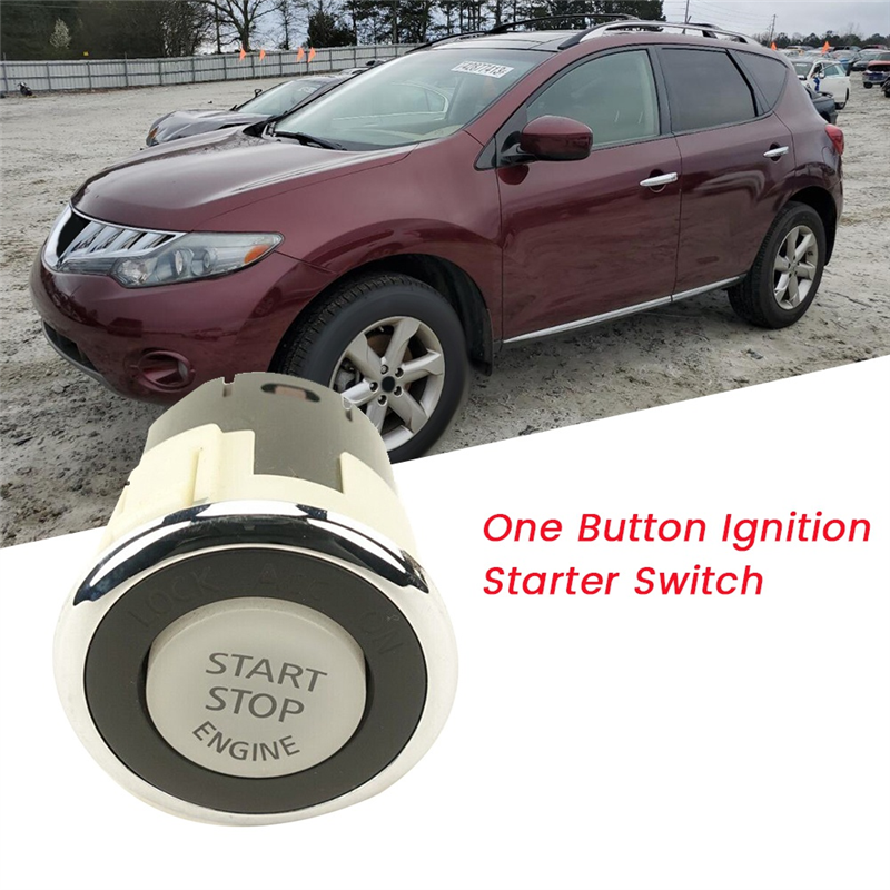 1 Piece 25150-1LB0A Car One Button Ignition Starter Switch Replacement Parts for Nissan Maxima Altima Murano 2008-2014 Push Starter Switch Button. 
