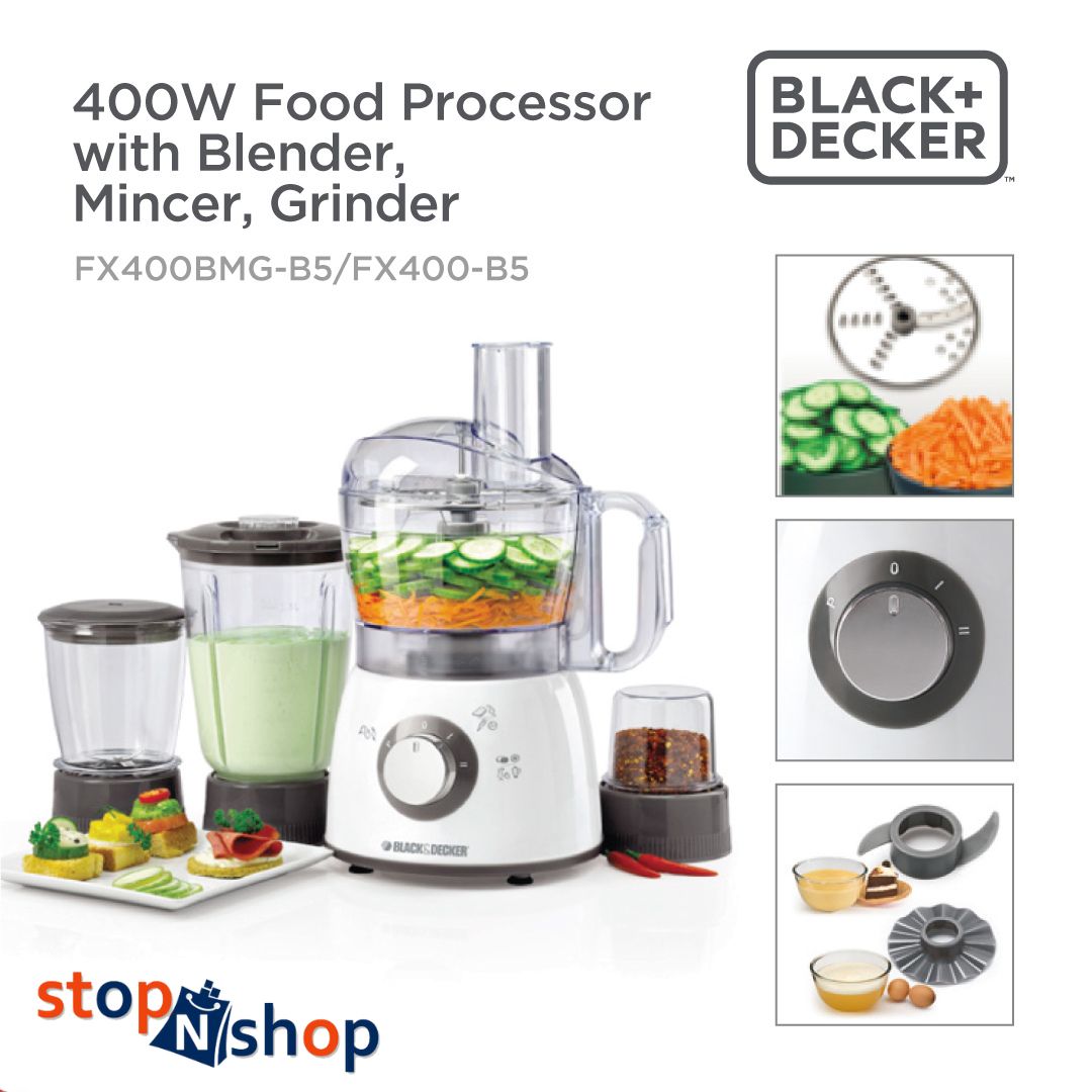  Black & Decker FX400BMG 400W Food Processor with