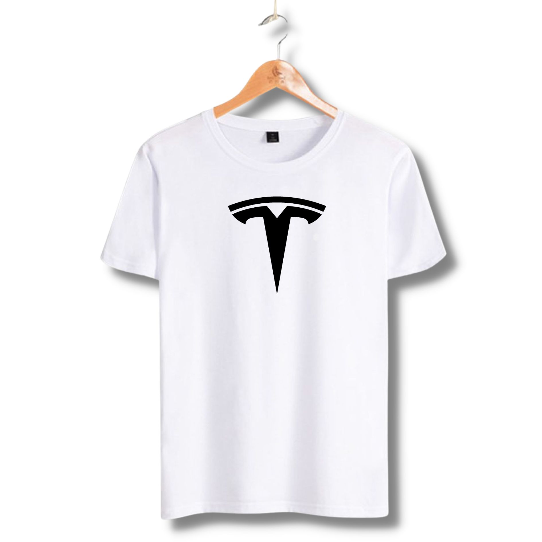 Tesla white Tshirt  unisex  tees  designer tees  crew neck  silver white  red  blue  black