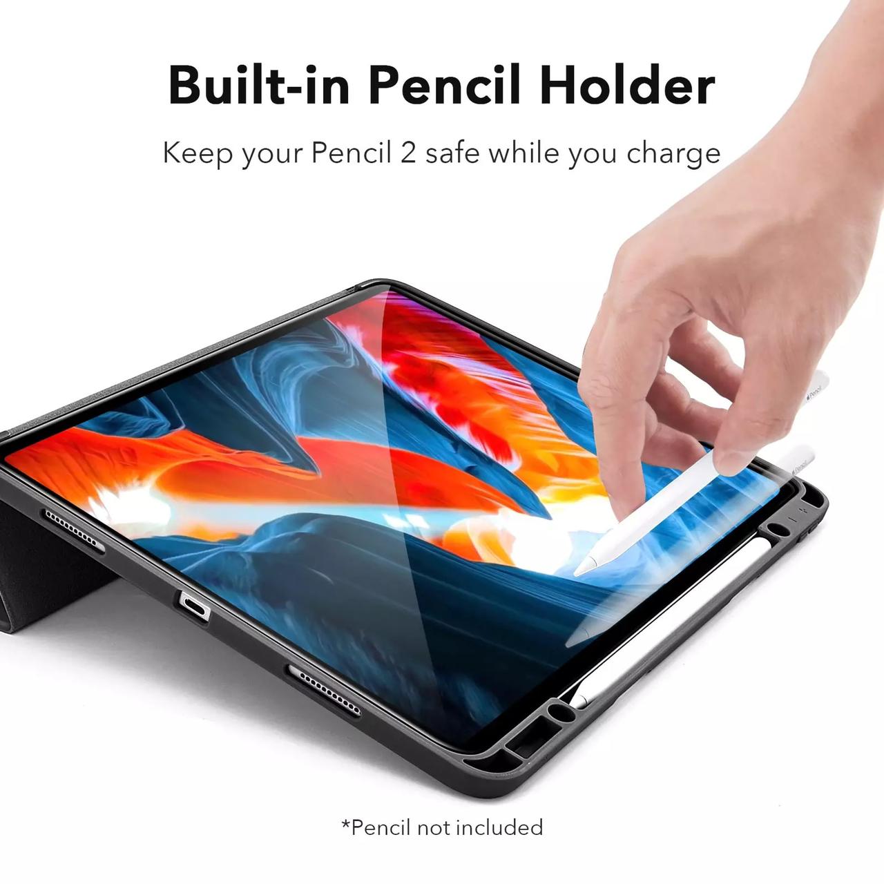 For iPad Pro 11 2021 Case With Pen Holder - Smart Case - Premium Quality PU Leather Case Cover. 