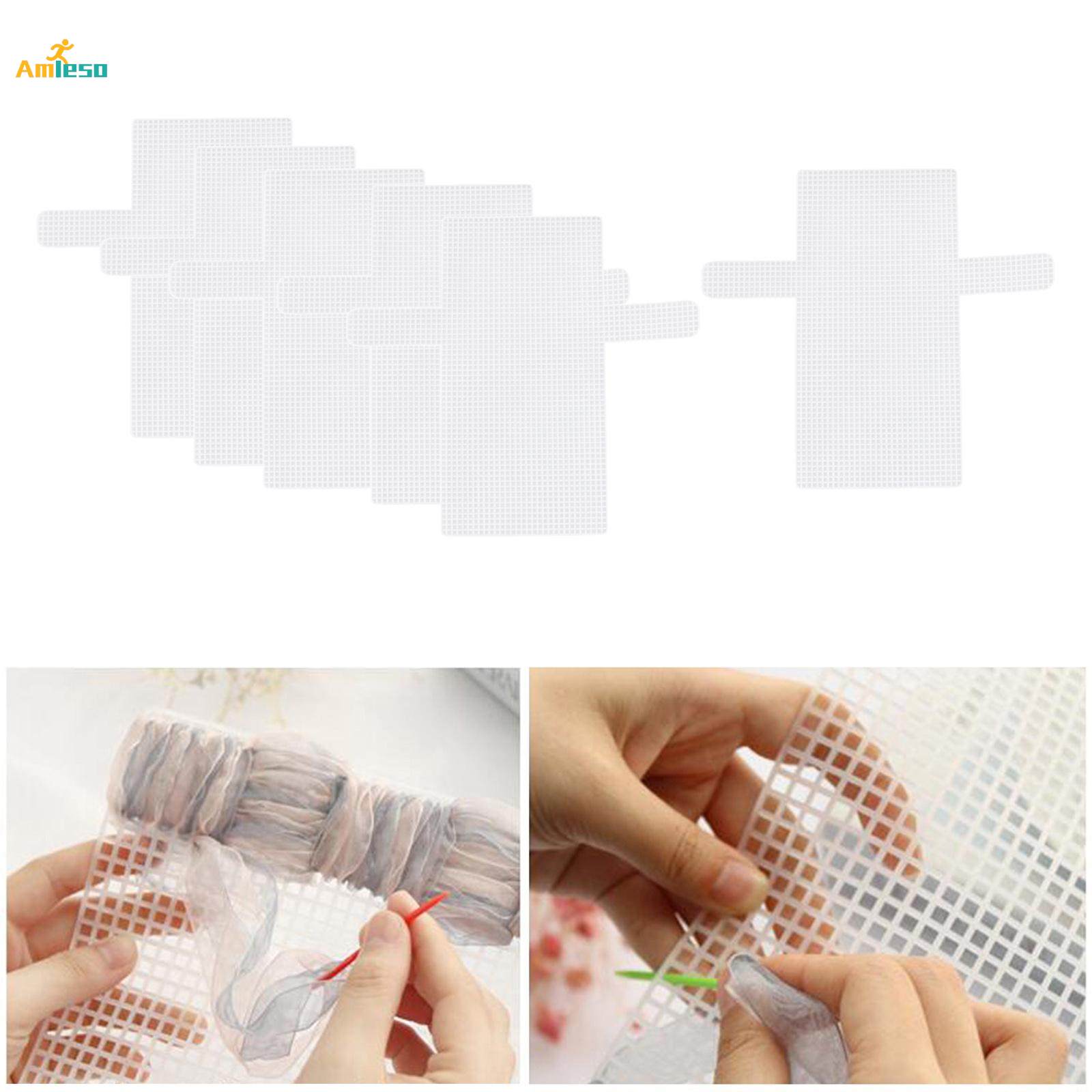 6 Clear Plastic Canvas Sheets for Bag Embroidery Knit Purse. 