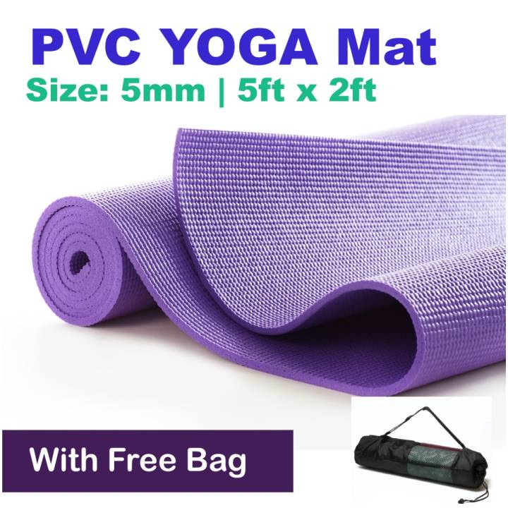 Yoga Mat - 4mm Non-Slip + Free Bag Premium Quality Non Slip Suitable Men Women Yoga Exercise. 