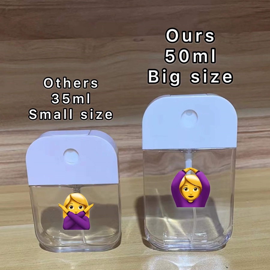 50ml Touchland Style Spray Bottle silicone with keychain Twist Open Refillable COMPLETE SET/A01025. 