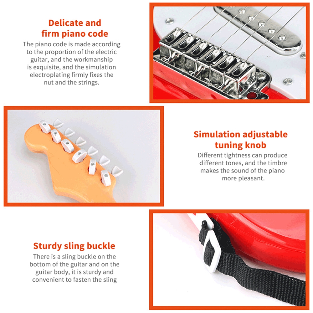 ALIEN Electric Kids Guitar 6 Strings Ukulele Guitar Toy Musical Instruments For Kids Children Beginners Early Education Guitar Gift. 