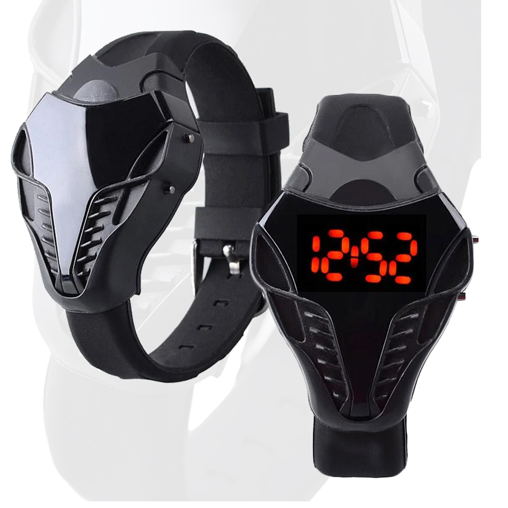 Cobra LED watch unique design silicone hand ring wrist watch For men's Women watches Fashion digital watch. 