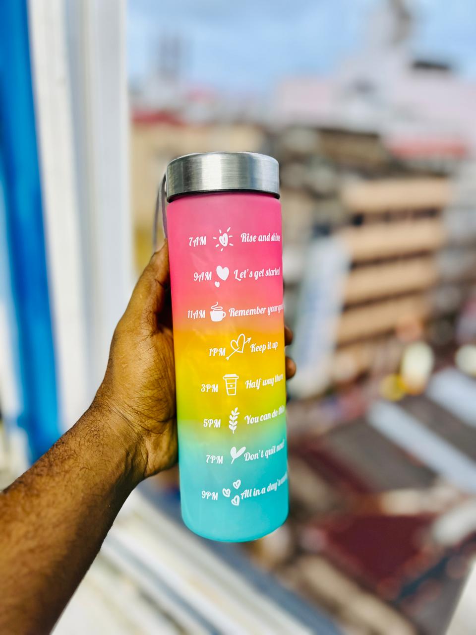 Motivational Water Bottle for Your Sports Activity 600ML Daraz.lk
