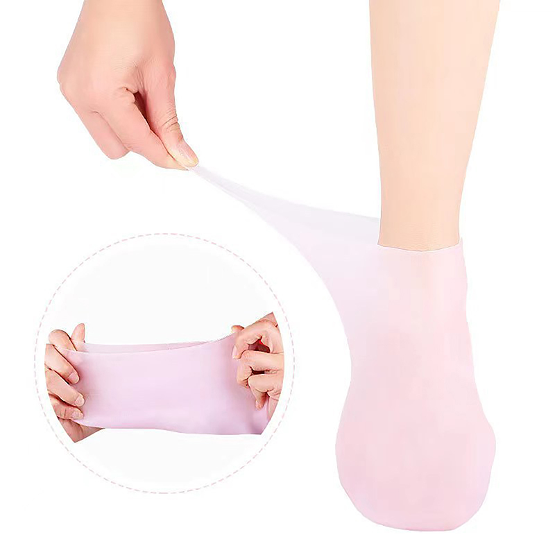 1 Pair Silicone Moisturizing Gel Heel Socks Rejuvenation Foot Care Elastic Sock Jessica. 