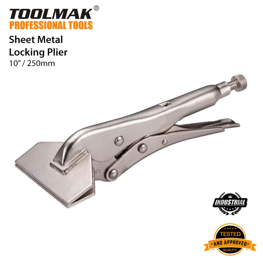 10-Inch Locking Sheet Metal Pliers - Extra Wide Duck Bill Grip - View #5
