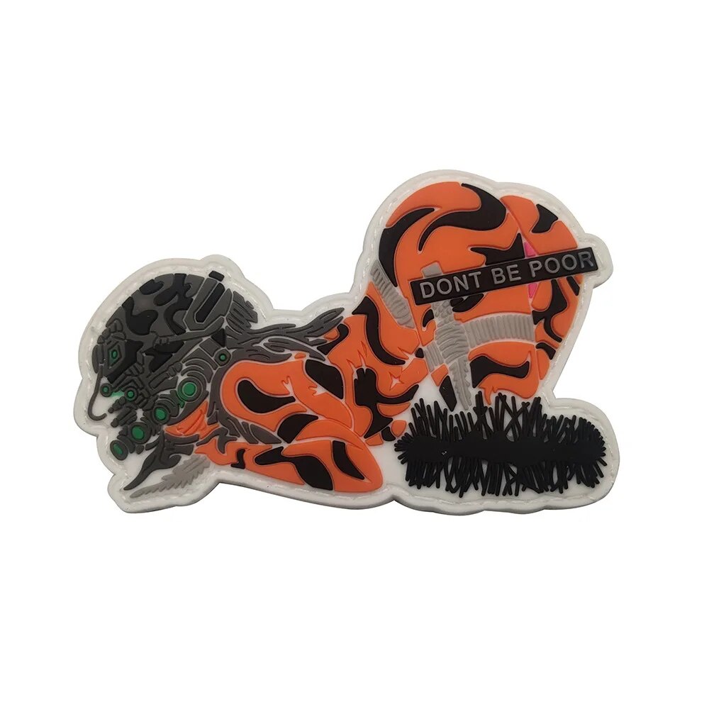 3D Rubber Girl Patches Tactical Military Badge Combat Emblem Applique DONT BE POOR Night Vision Goggles Beauty Patch. 
