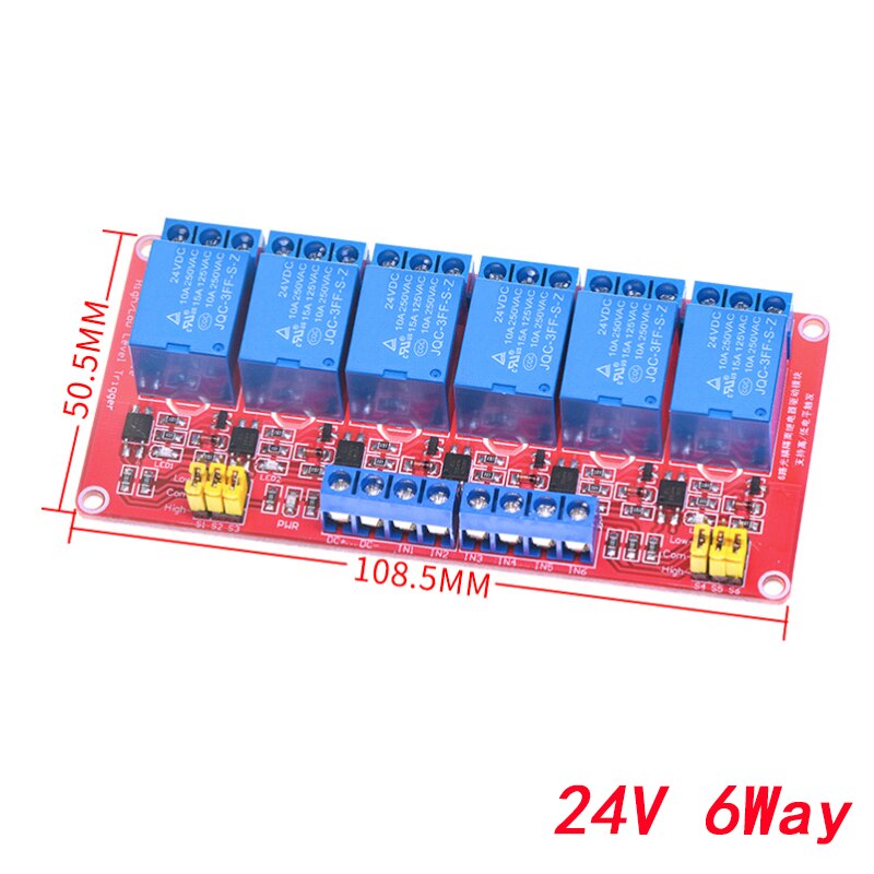 1 2 4 6 8 Channel 5V 12V 24V Relay Module Board Shield with Optocoupler ...