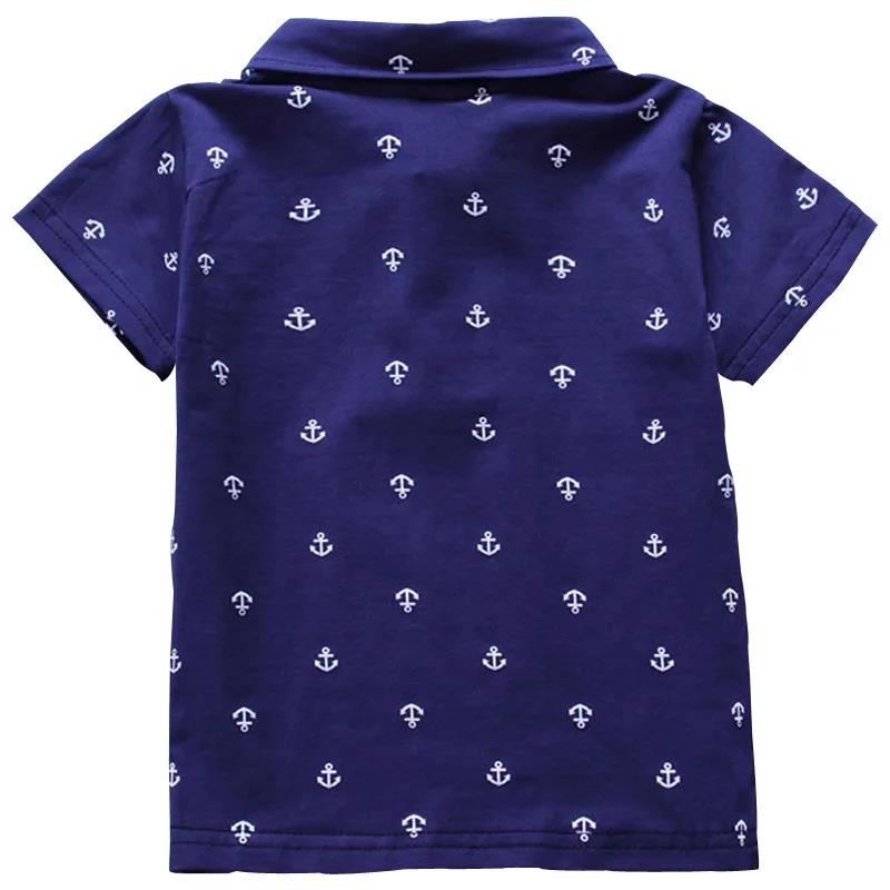 Direct Sale Cotton Shirt Top 2024 Summer New Baby Kids Boys Fashion Breathable Print Short Sleeve Lapels. 