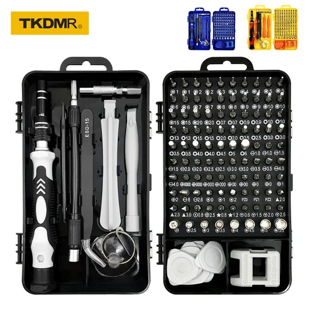 115 in 1 Screwdriver Set, Magnetic DIY Precision Tool kit for Glasses PC Laptop Mobile Cell Phone Digital Watch LSW. 