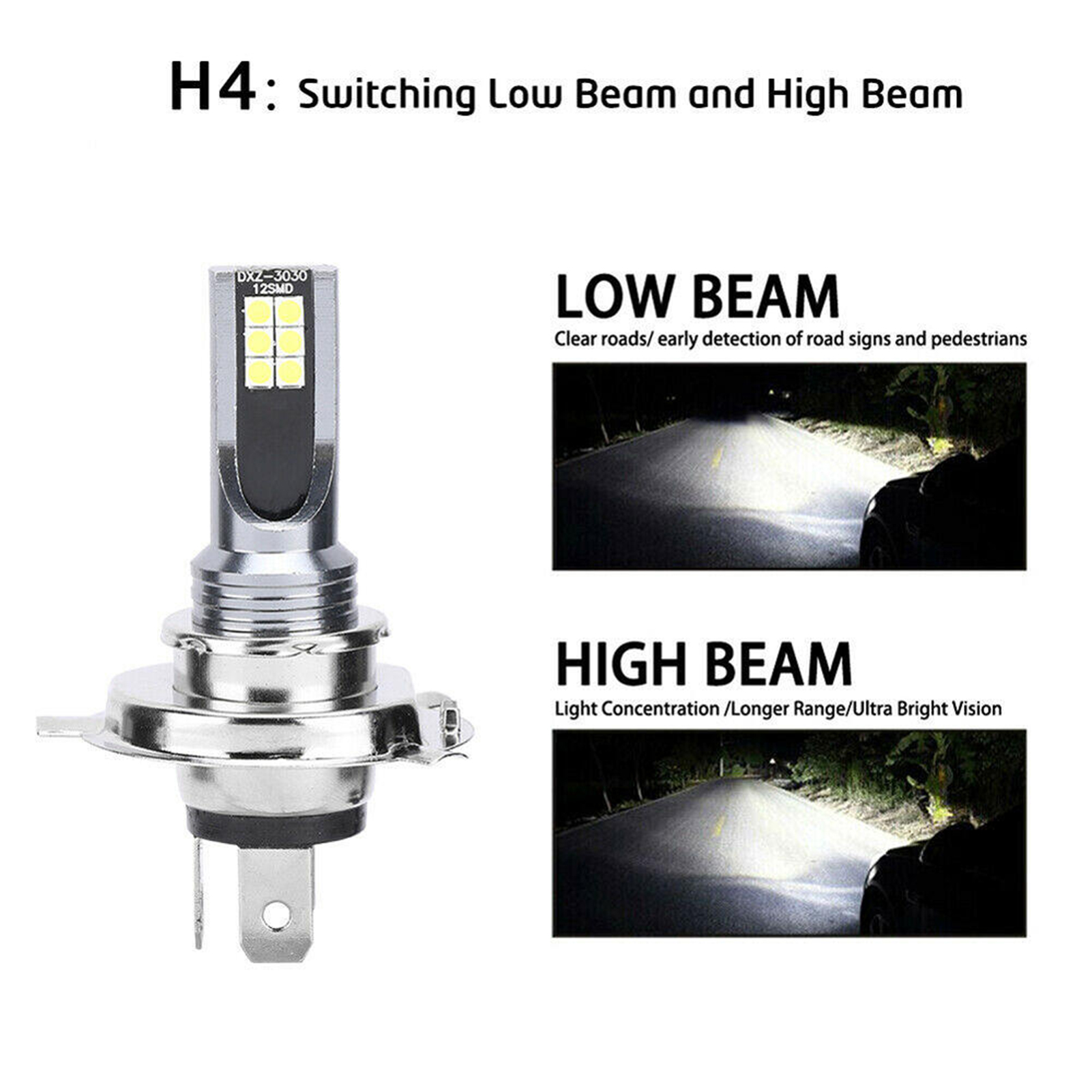 Car Headlight Simple Installation DC 9V-36V Car Headlight. 