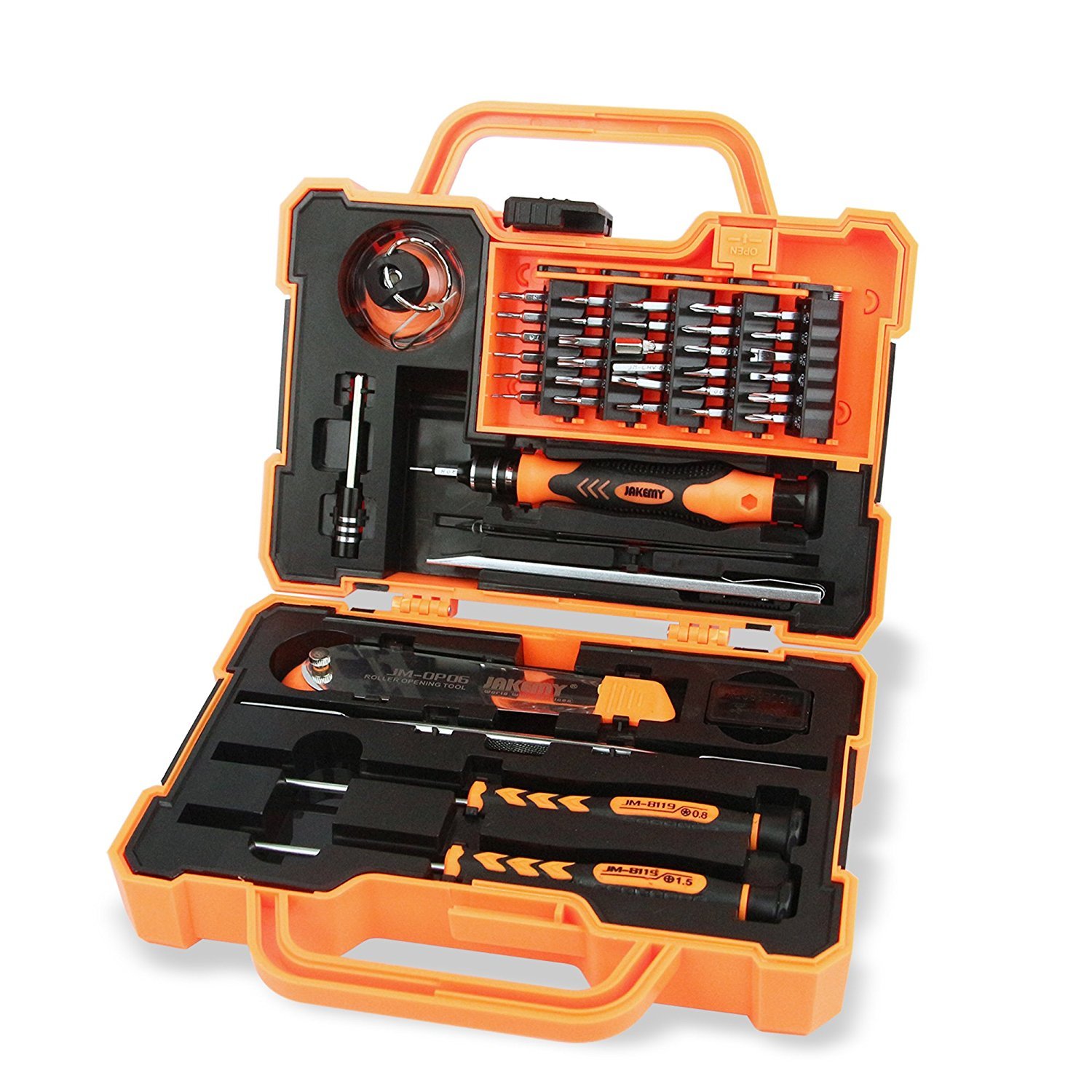 Jakemy JM-8139 45 in 1 Professional Precise Screwdriver Set Repair Kit Opening Tools for Cellphone Computer Electronic Maintenance. 