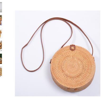 straw circle bolsa