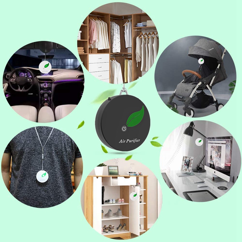 【BestGO】Wearable Air Purifier Necklace Ionizer Negative Ion For Adults Kids. 