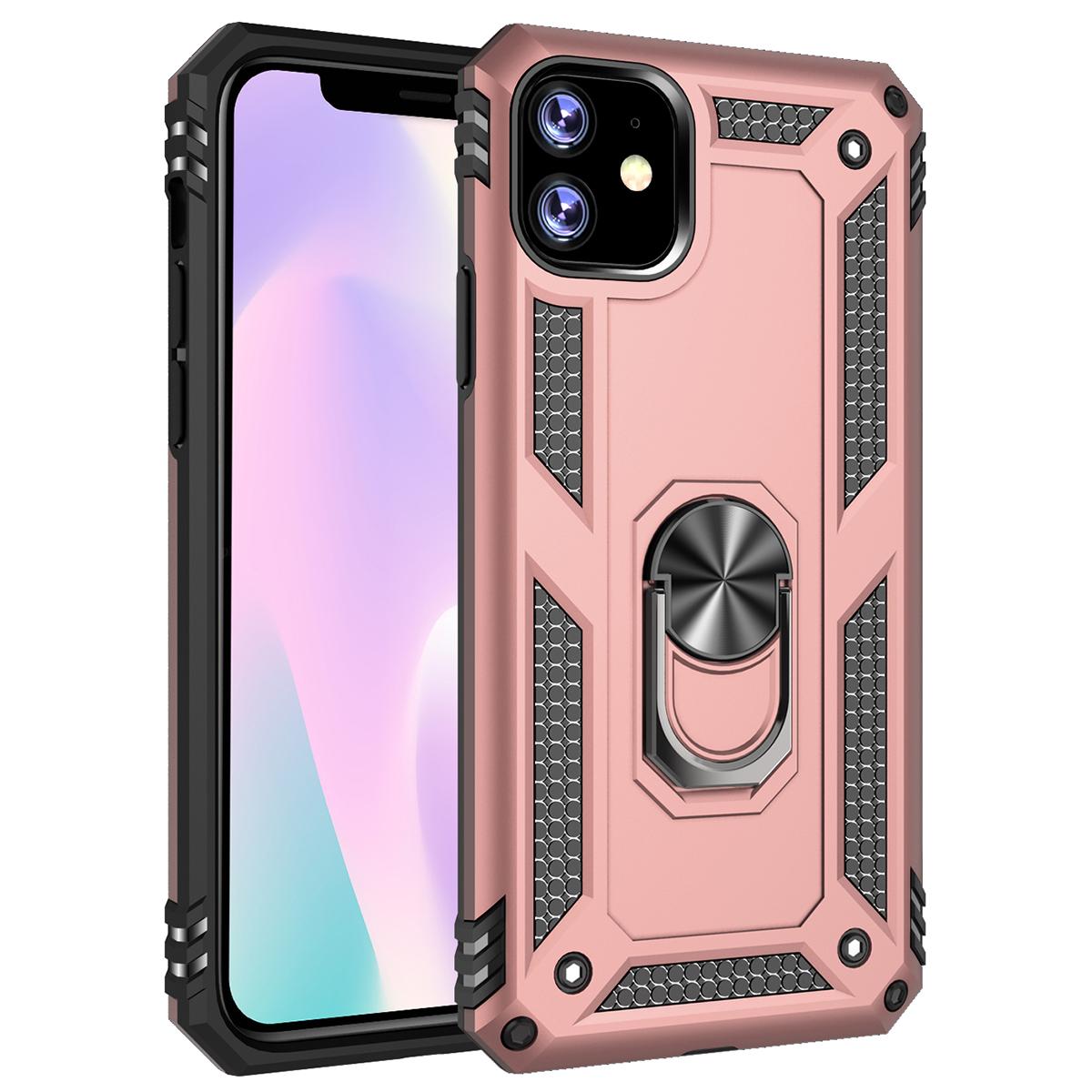 Shockproof Armor Case For iPhone 11 Phone Case Car Ring Stand Bumper Silicone Back Cover