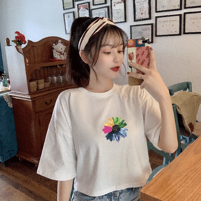 white t shirt korean style