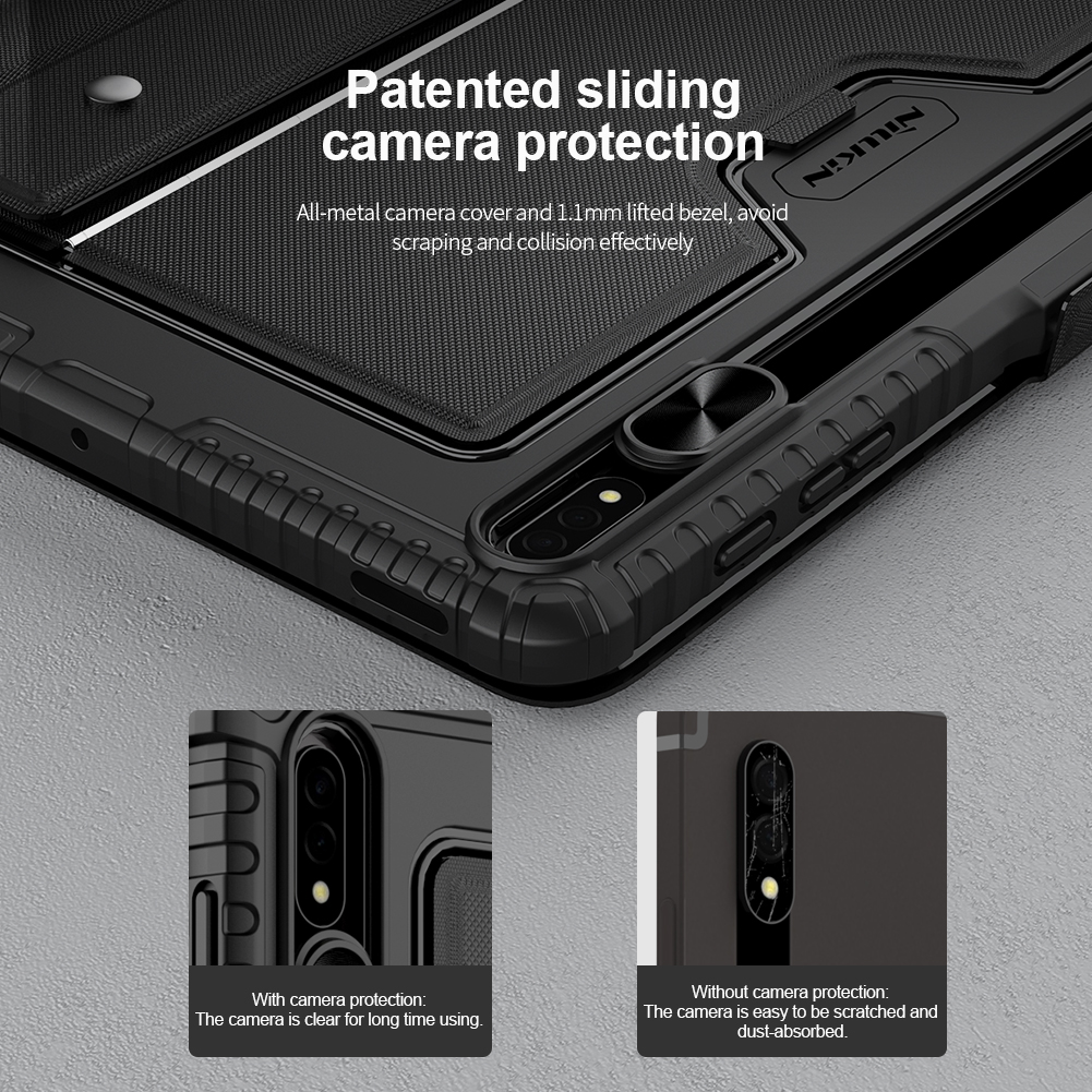 NILLKIN For For Samsung Galaxy Tab S8+ / S7+ / S7 FE Case Keyboard Case for Samsung Galaxy Tab S8+ / S7+ / S7 FE Touch Pad with Pencil Case. 