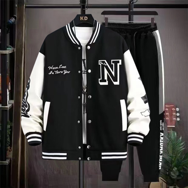 13 Spring and Autumn Baseball Clothes Boys 12 Years Old 15 Teenage Students 14 Fashion brand coat 16 Older Children Sports Suit. 