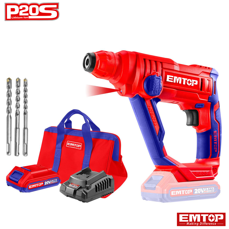 EmTop P20s Codless Rotary Hammer (With Battery + Charger) Daraz.lk