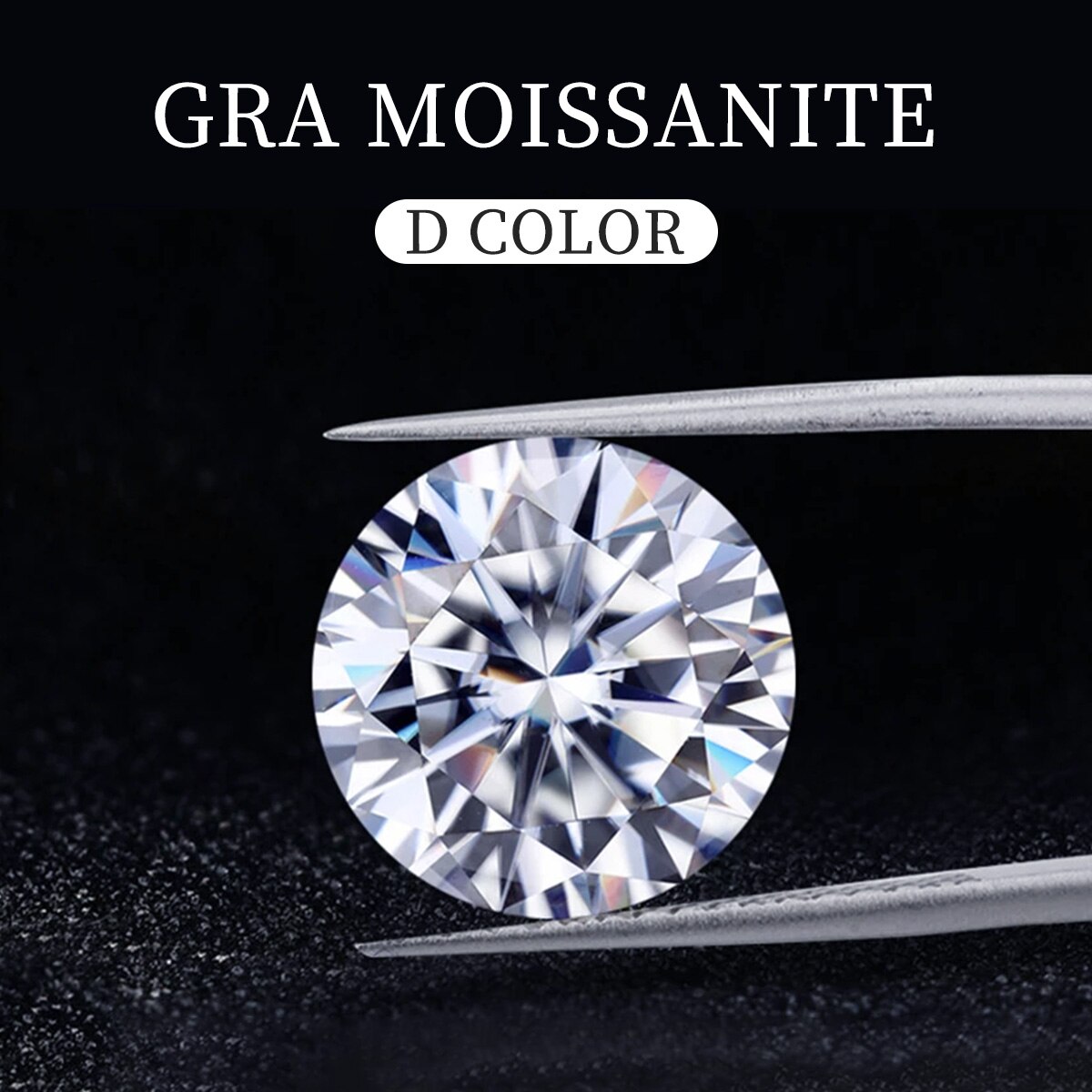 Promotion Real Moissanite Loose gemstones D Color VVS1 3EX White Round Cut Lab Created Diamond with GRA Certified Factory Price. 