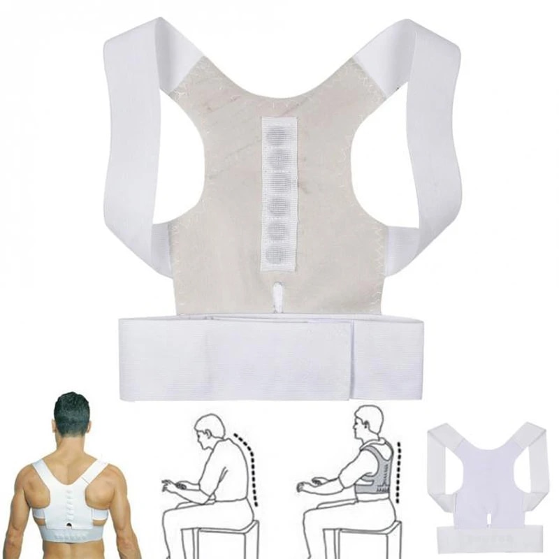 Magnetic Posture Corrector Corset Back Correction Shoulder Brace Lumbar Support Straight Pain Relief for Child Adult UniHats & Caps. 