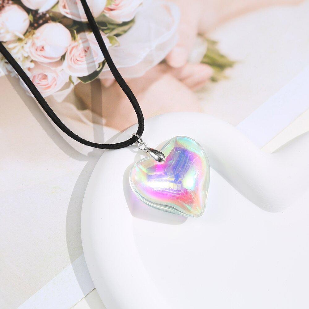 [韓国人気ジュエリー] nff heart dot leather necklace Viking Runes Necklace with Leather Neck Chains Black