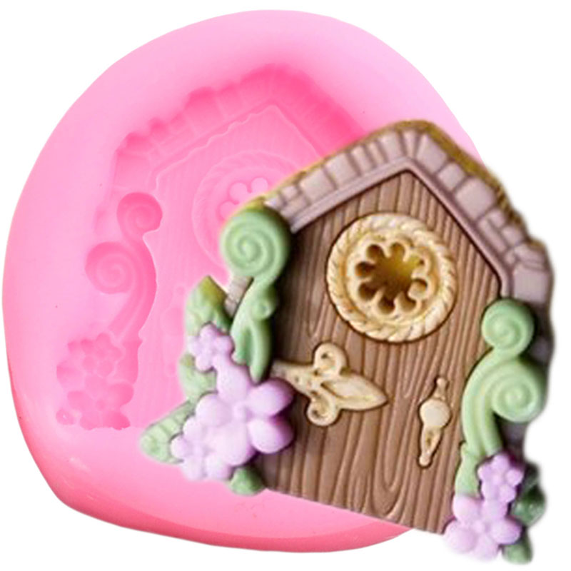 Fairy Garden Gnome Home Door Window Silicone Molds Flower Leaf Mushroom Fondant Cake Decorating Cupcake Candy Chocolate Mould. 