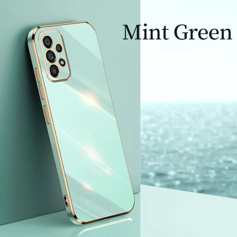Casing for Samsung Galaxy A750 A7 2018 A91 M80S S8 S9 S10 Plus Case 6D Plating Straight Edge Soft Silicone Shockproof Cover