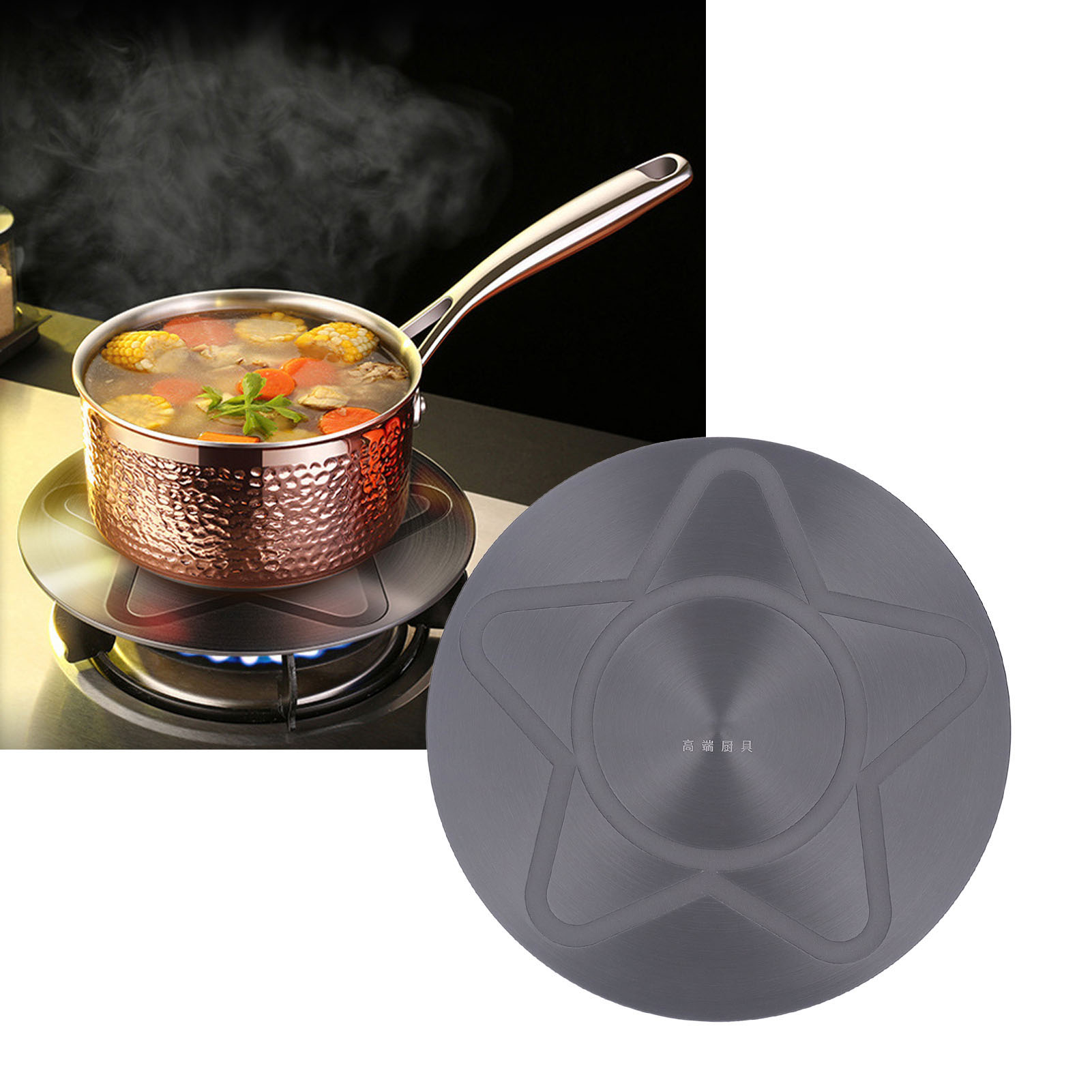 Heat Diffuser Heat Conducting Plate Withstand High Temperatures Good Thermal Conductivity 23.5cm Diameter for Gas Cooker. 