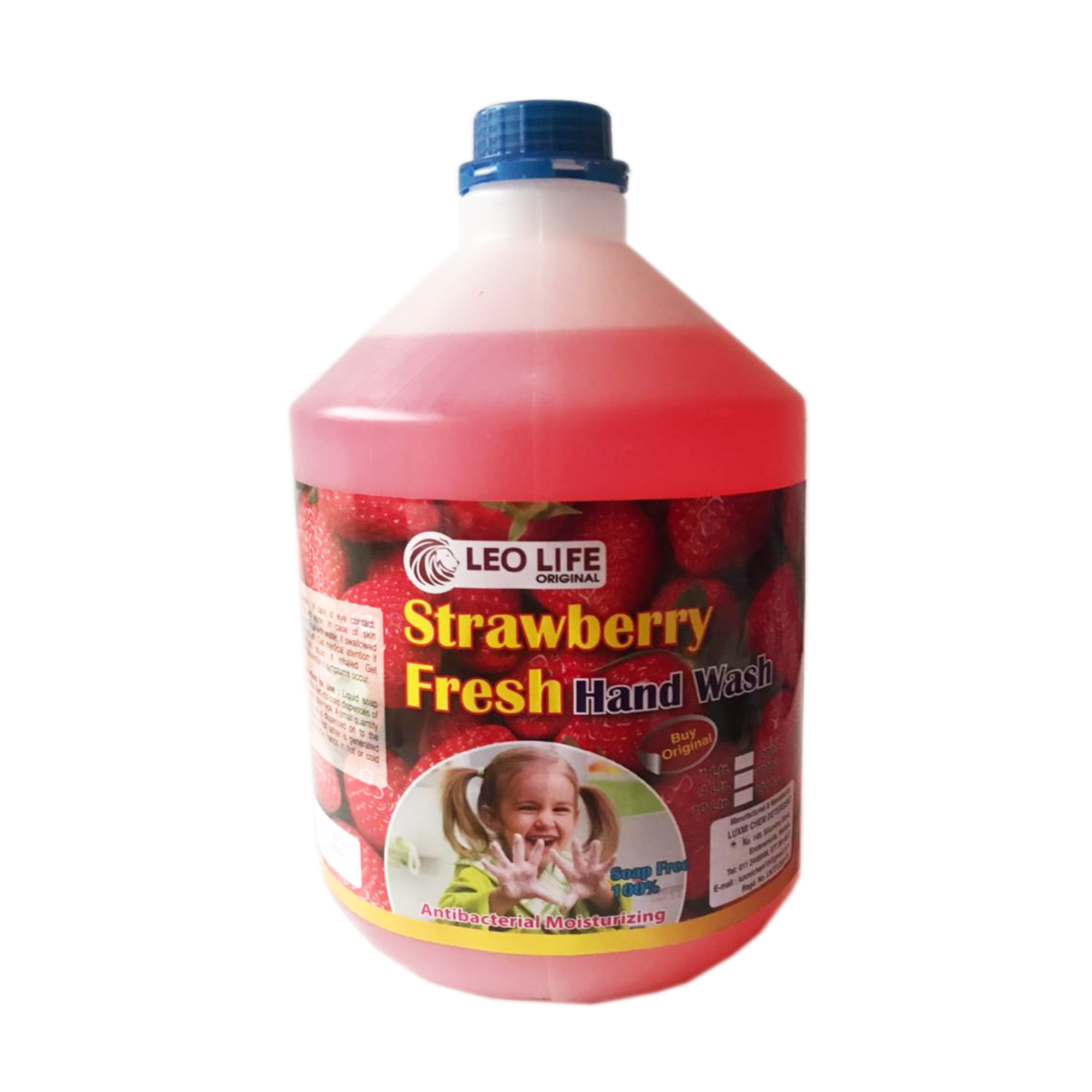 Mega Deal Cherry Apple Lemon & Strawberry Fresh Hand Wash 4L Antibacterial Moisturizing 100% Soap Free Liquid Hand Cleaner Fights Bacteria and Viruses.. 