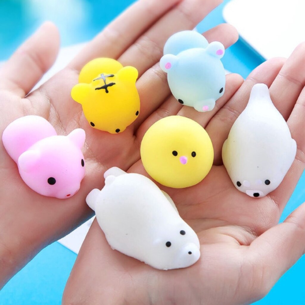 1 8PCS/Set Cute Mochi Squishy Toys Mini Squishies Kawaii Animal Squishys Party Easter Gifts For Kids Stress Relief Toy Brinquedos. 