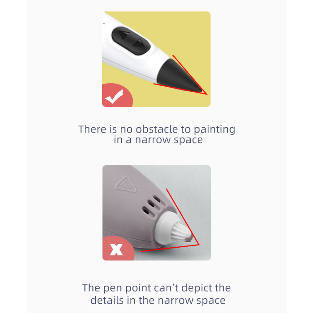 HXSJ Rp-300B Portable 3D Pen Low Temperature 3D Printing Pen Kids Birthday Gift Children 3D Drawing Pen. 