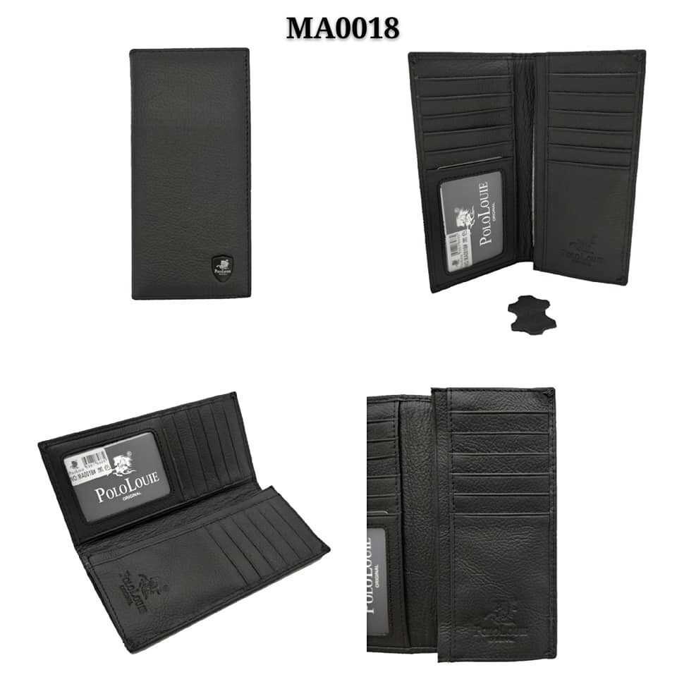 NEW Luxury Original Polo Louie Men's Top Quality Genuine Cow Leather Wallet For Men Dompet Kulit Lembu. 