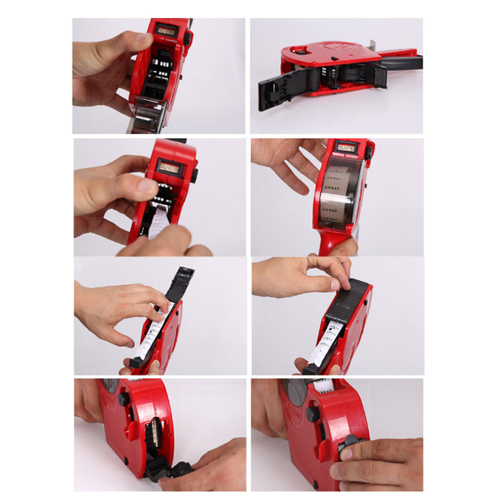 EOS5500 Price Labeller,8 Digit 2 Line Label Gun Handheld Price Labeller Price Tag Machine Label Maker  Price Gun. 