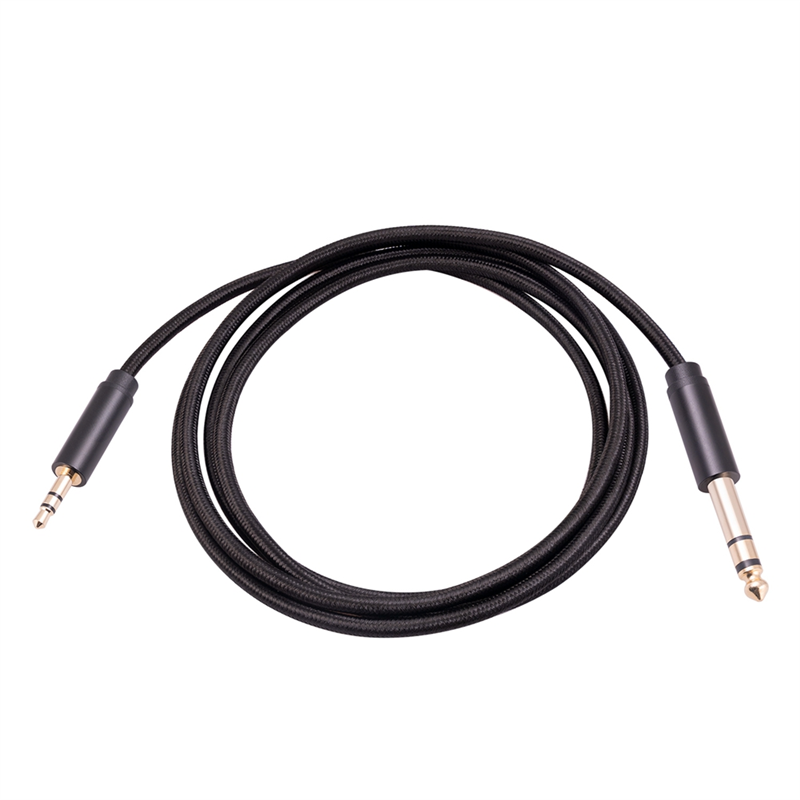 Amplifier Audio Cable Aux Cable for Mixer Amplifier Gold Plated 3.5 Jack to 6.5 Jack Male to Male Audio Cable 1 Meter