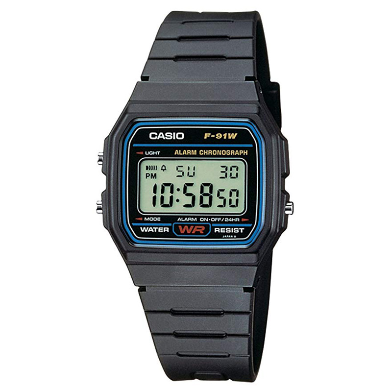 (සූදානම් තොග) G-Shock පිරිමි ඔරලෝසු ඩිජිටල් ක්‍රීඩා ඔරලෝසු LED සංදර්ශක ජල ප්‍රතිරෝධී කම්පන සහ ජලයට ඔරොත්තු නොදෙන ලෝක කාල LED ඔටෝ ලයිට් ස්පෝර්ට්ස් වර්ග මැණික් කටු ඔරලෝසු F91W-1. 