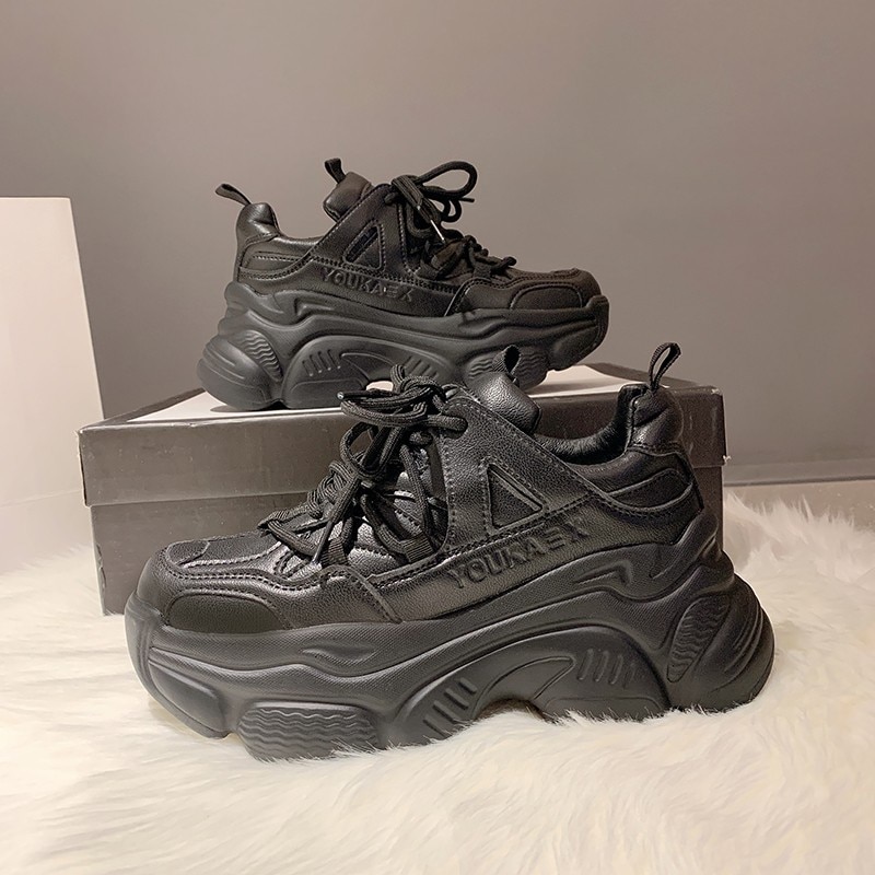 【Nightmaree】Luxury Shoes Women Designers Platform White Black Sneakers Platform Shoes for Women Ladies Casual Shoes Zapatillas Chunky Mujer. 