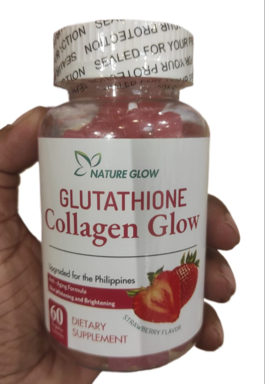 Nature Glow 60 Glutathione Collagen Gummies gcgd Glow Dietary Supplement  Organic Strawberry Flavor | Daraz.lk