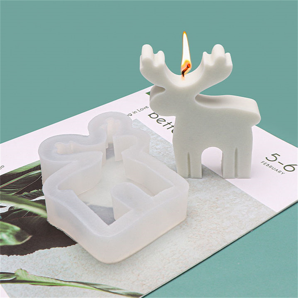 Christmas Tree Candle Mold DIY Ginger Bread Man Snowman Candle Making Chocolate Soap Resin Mold Silicone Mold For Candle Making. 