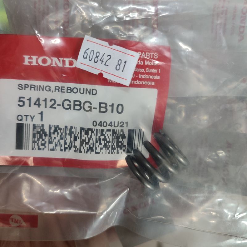 51412-gbg-b10 Spring Rebound Per Pear Flute Shock Short Front ORI Honda Grand Supra Revo Charisma Vario Beat Scoopy Spacy
