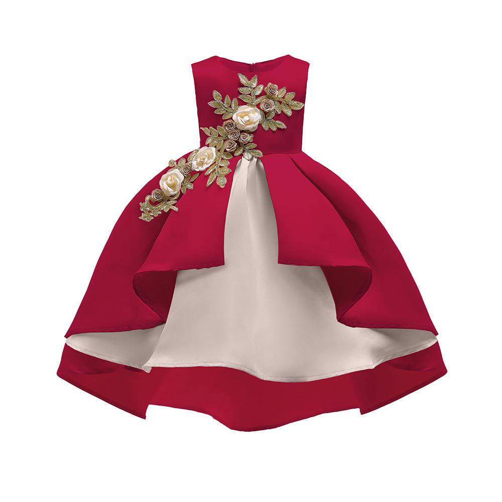 Floral Baby Girl 3 Months-6T Princess Bridesmaid Pageant Gown Birthday Party Wedding Dress Floral Baby Girl 3 Months-6T Princess Bridesmaid Pageant Gown Birthday Party Wedding Dress